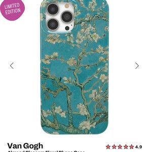 New, never been used. iPhone 13 Pro Max Almond Blossom Floral Phone Case - Blue